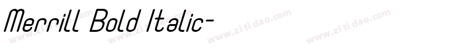 Merrill Bold Italic字体转换